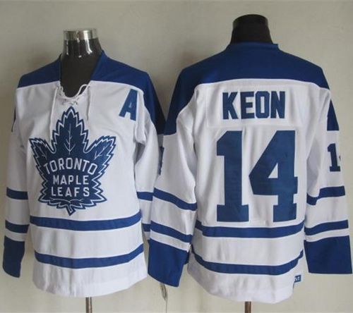 Maple Leafs #14 Dave Keon White CCM Throwback Winter Classic Stitched NHL Jersey - Click Image to Close